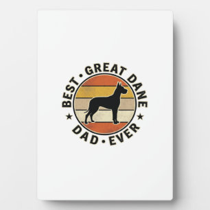 Great Dane Vater Vintage Sonnenuntergang Hunde Lie Fotoplatte