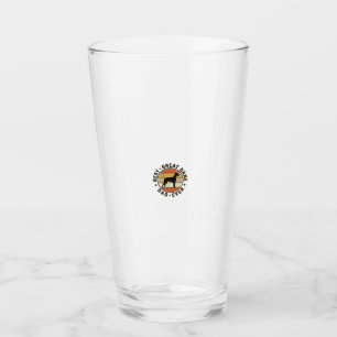 Great Dane Vater Vintage Sonnenuntergang Hunde Lie Glas