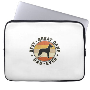 Great Dane Vater Vintage Sonnenuntergang Hunde Lie Laptopschutzhülle