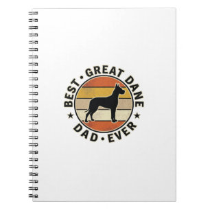 Great Dane Vater Vintage Sonnenuntergang Hunde Lie Notizblock