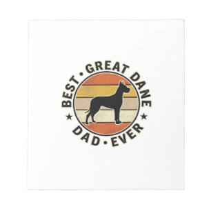 Great Dane Vater Vintage Sonnenuntergang Hunde Lie Notizblock