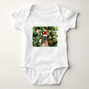 Great Dane w Christmas Tree Geschenkboxen Weihnach Baby Strampler