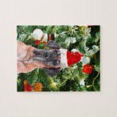 Great Dane w Christmas Tree Geschenkboxen Weihnach Puzzle (Horizontal)