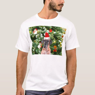 Great Dane w Christmas Tree Geschenkboxen Weihnach T-Shirt
