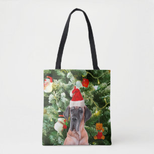Great Dane w Christmas Tree Geschenkboxen Weihnach Tasche