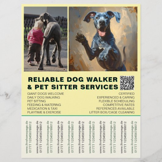 Great Dane Walker Einfache Streifen Flyer (Vorne)