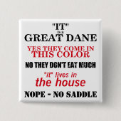 Great Dane Walking Antworten Button (Vorderseite)