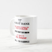 Great Dane Walking Antworten Kaffeetasse (Vorderseite Links)
