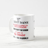 Great Dane Walking Antworten Kaffeetasse (Vorderseite Links)