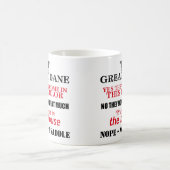 Great Dane Walking Antworten Kaffeetasse (Mittel)