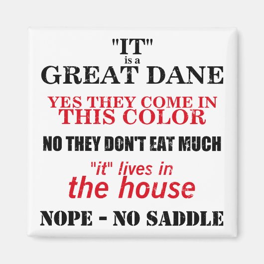 Great Dane Walking Antworten Magnet (Vorne)