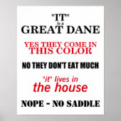 Great Dane Walking Antworten Poster (Vorne)