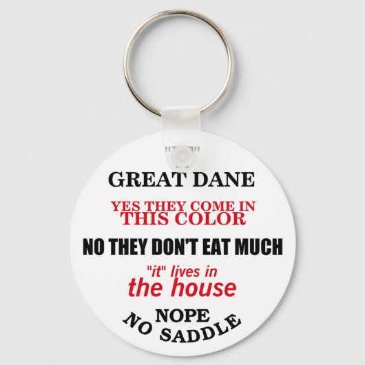 Great Dane Walking Antworten Schlüsselanhänger (Vorderseite)