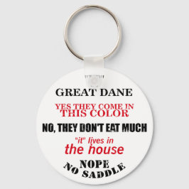 Great Dane Walking Antworten Schlüsselanhänger