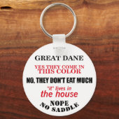 Great Dane Walking Antworten Schlüsselanhänger (Vorderseite)