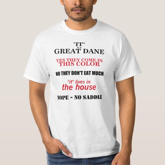 Great Dane Walking Antworten T-Shirt (Vorderseite)