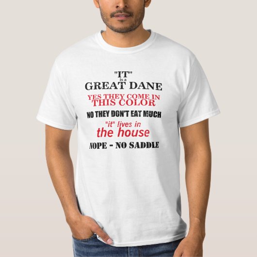 Great Dane Walking Antworten T-Shirt (Vorderseite)