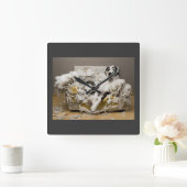 Great Dane Wall Clock Quadratische Wanduhr (Zuhause)