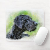 Great Dane Wasserfarbe Mousepad (Mit Mouse)