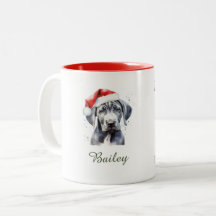 Great Dane Watercolor Weihnachten-Tasse
