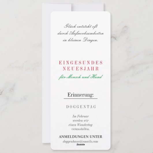 Great Dane Weihnachten (Rückseite)