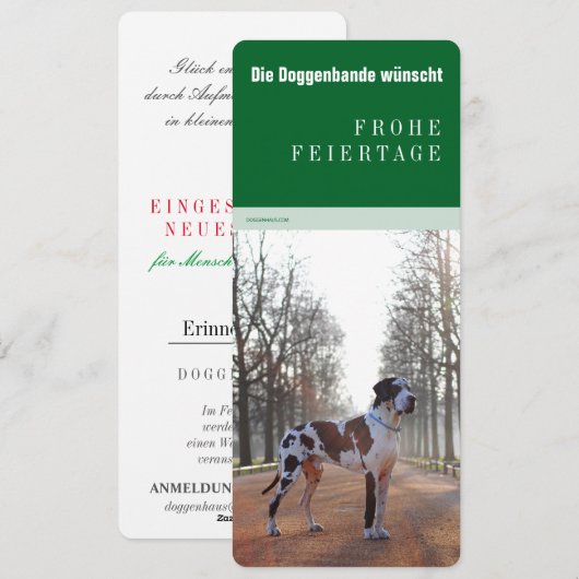 Great Dane Weihnachten (Vorne/Hinten)