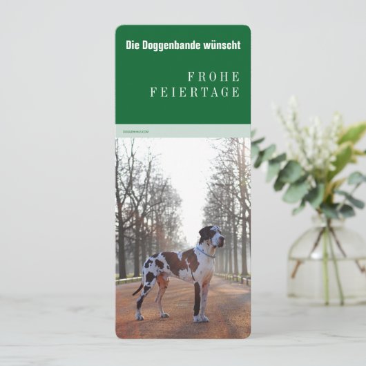 Great Dane Weihnachten (Stehend Vorderseite)