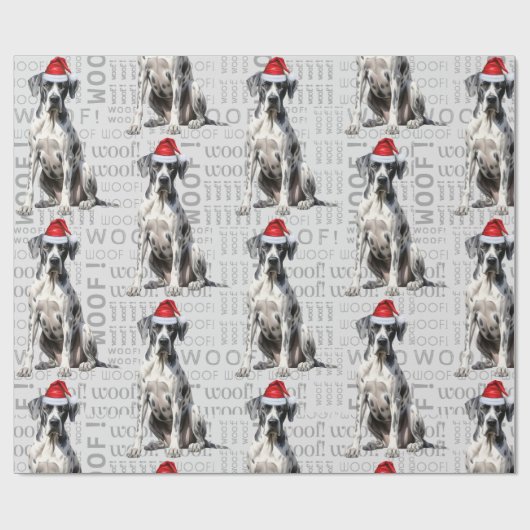 Great Dane Weihnachten für Hundefreunde Geschenkpapier (Flach)