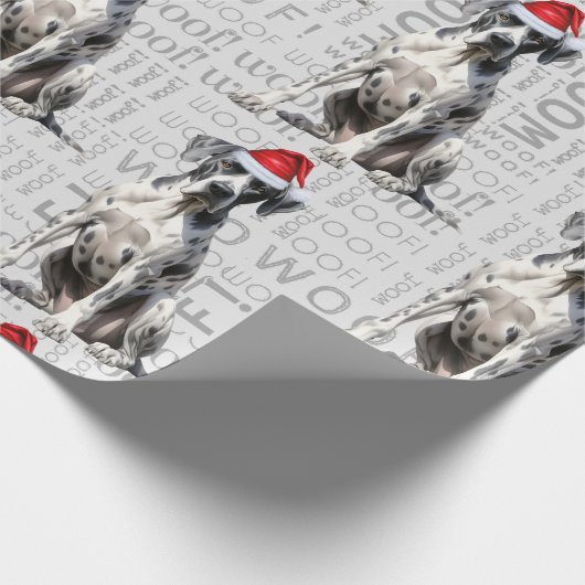 Great Dane Weihnachten für Hundefreunde Geschenkpapier (Ecke)