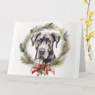 Great Dane Weihnachten Karte