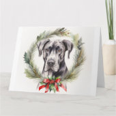 Great Dane Weihnachten Karte (Vorderseite)