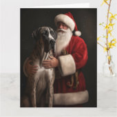 Great Dane Weihnachten Karte (Gelbe Blume)