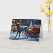 Great Dane Weihnachten Karte (Gelbe Blume)