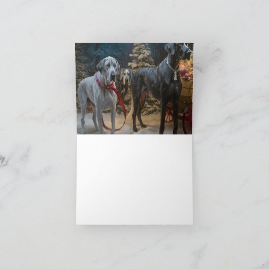 Great Dane Weihnachten Karte (Innenseite)