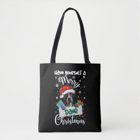 Great Dane Weihnachten Party Great Dane Xmas Gesch Tasche (Vorderseite)