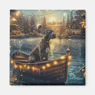 Great Dane Weihnachtliche Reise Magnet