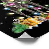 Great Dane Weihnachts-Weihnachtsmannmütze Fairy Li Poster (Ecke)