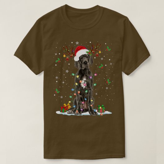 Great Dane Weihnachts-Weihnachtsmannmütze Fairy Li T-Shirt (Design vorne)