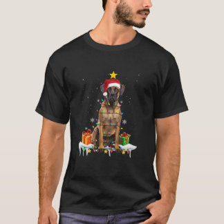 Great Dane Weihnachtsbaum Lichter Xmas Dog Bo T-Shirt