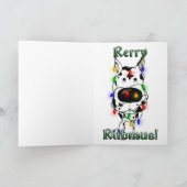 Great Dane Weihnachtsbeleuchtung Feiertagskarte (Innenseite)