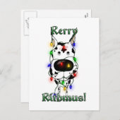 Great Dane Weihnachtsbeleuchtung Feiertagspostkarte (Vorne/Hinten)