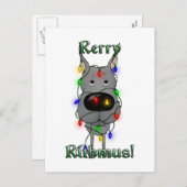 Great Dane Weihnachtsbeleuchtung Feiertagspostkarte (Vorne/Hinten)
