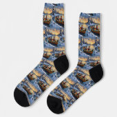 Great Dane Weihnachtsboot Urlaub Socken (Linkes Detail)