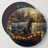 Great Dane Weihnachtsfest Reise Button (Vorne & Hinten)