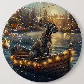 Great Dane Weihnachtsfest Reise Button (Vorderseite)