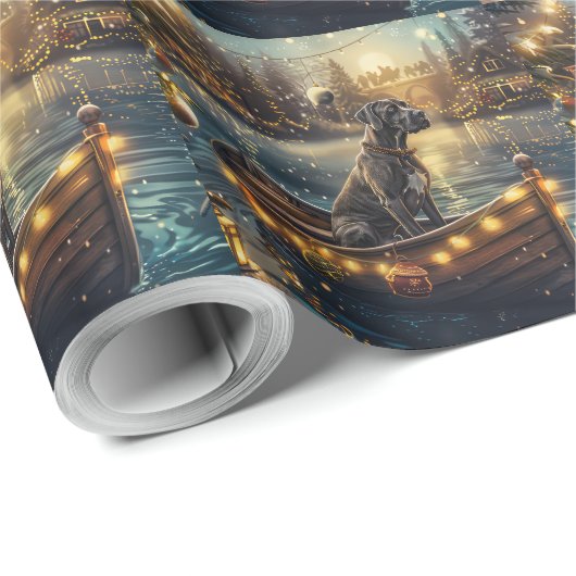 Great Dane Weihnachtsfest Reise Geschenkpapier (Rolleneckpunkt)