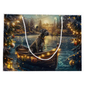 Great Dane Weihnachtsfest Reise Große Geschenktüte (Rückseite)