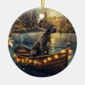 Great Dane Weihnachtsfest Reise Keramik Ornament (Vorne)