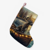 Great Dane Weihnachtsfest Reise Kleiner Weihnachtsstrumpf (Vorderansicht (hängend))