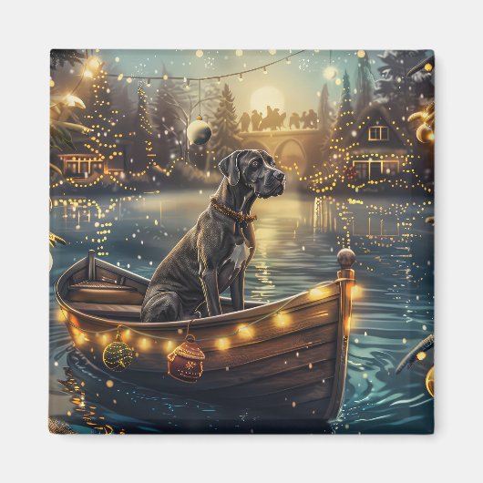 Great Dane Weihnachtsfest Reise Magnet (Vorne)